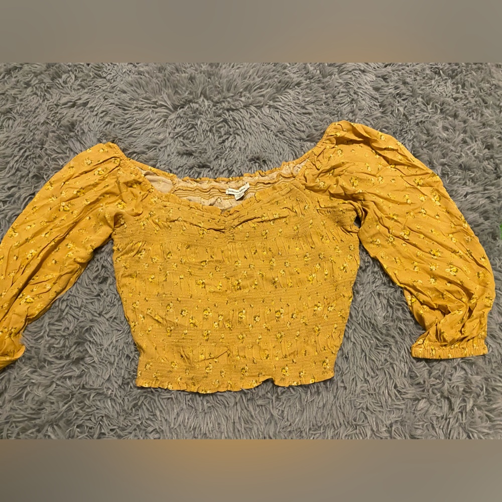 American Eagle Crop Blouse